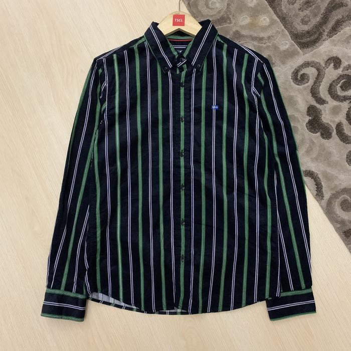 clride corduroy flannel kemeja lengan panjang ber garis ukuran M original