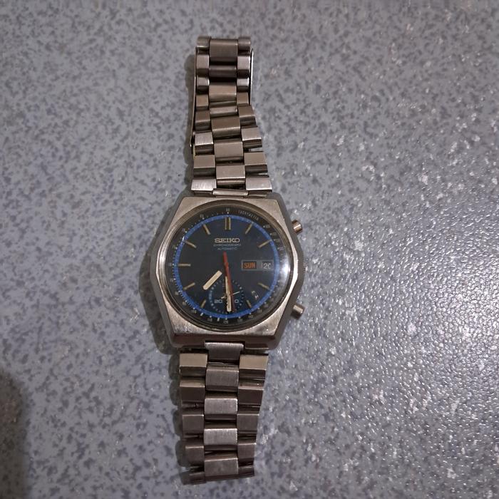 Jam Tangan Arloji Jadul Seiko Chronograph Automatic 6139 7080
