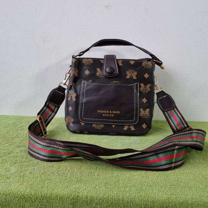 TAS SLING WANITA FASHION BAG BESLSSI SECOND IMPORT ALA MCM