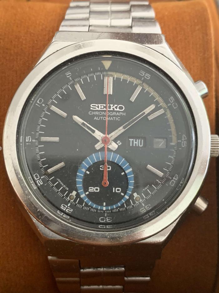 Seiko 6139 7060 Blue Eyes Vintage Chrono