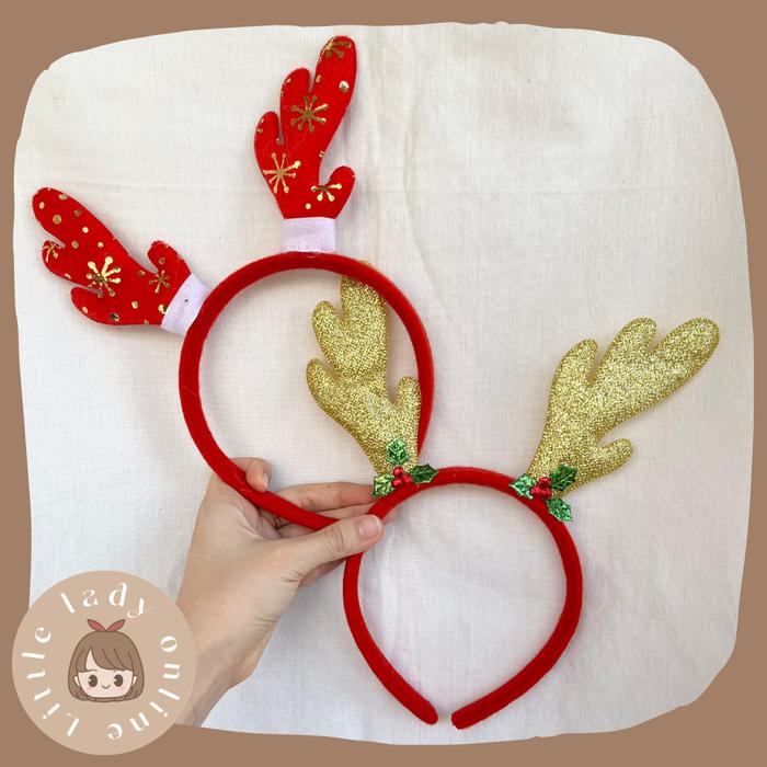 Bando Natal Lucu Bando Natal RED DEER Headband Natal Pernak Pernik
