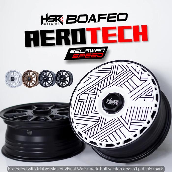 PAKET VELG DAN AEROTECH TURBOFAN MOBIL RING 16 HSR BOAFEO UNTUK ERTIGA JAZZ AGYA SIENTA FREED YARIS 