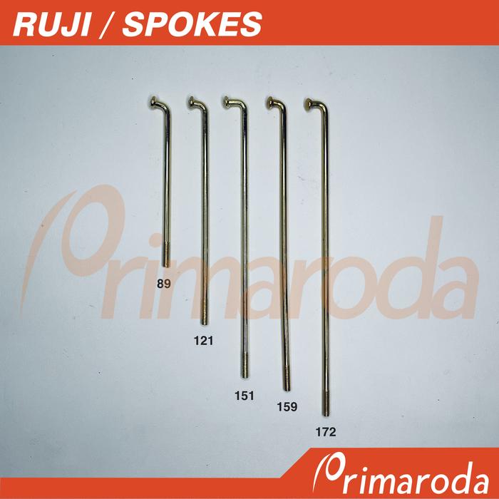 Ruji Jari-jari Spokes roda sepeda motor Scarlet GOLD