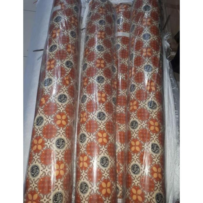 Bahan Kain Batik Qiroati Oren dan kain polos pasangan seragam batik sekolah TPQ Batik TPQ Qiroati da