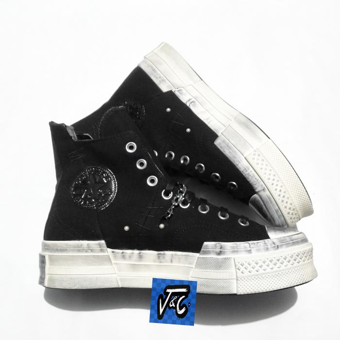 Converse Chuck 70 70s Plus Punk Culture Chain Burnished Platform Black