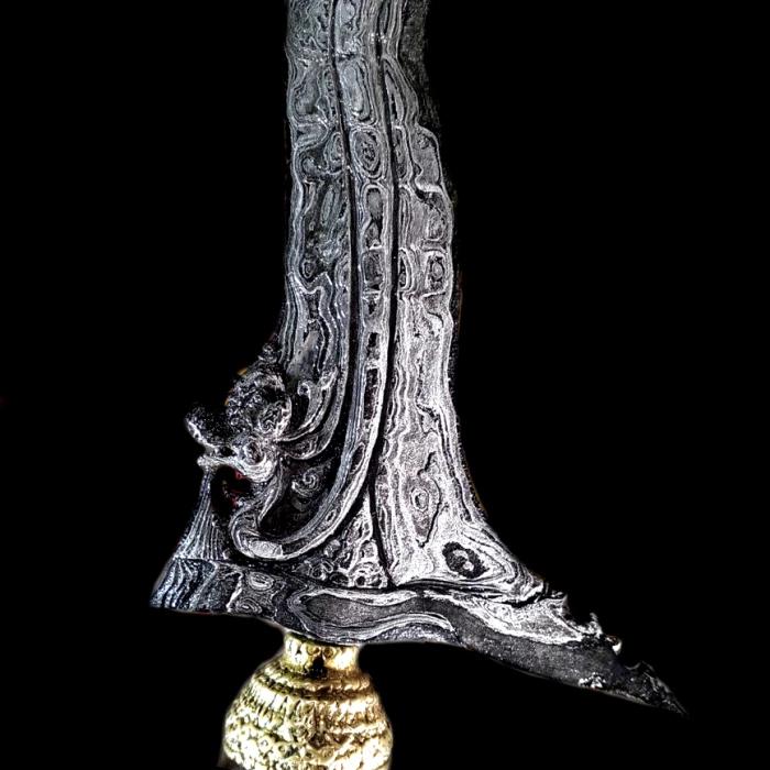 Keris Naga Raja Pamor Pedaringan Kebak Tangguh Mataram Kartasura Sepuh