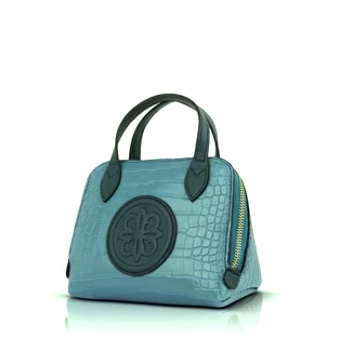 Mini Sling & Shoulder Bag Keyna Croco (Brittany Blue Green) - Les Catino Original