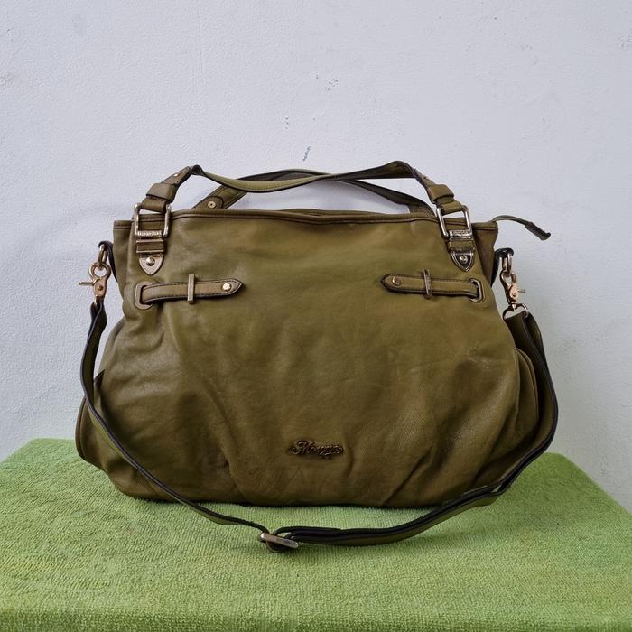 TAS SLING KULIT ASLI WARNA WANITA MORGAN SECOND BRANDED IMPORT / TAS HOBO BESAR WANITA