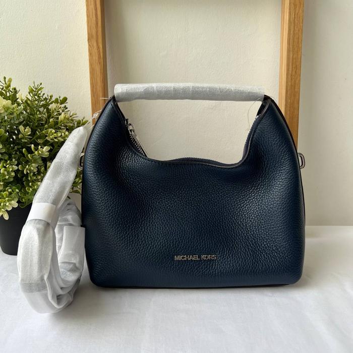 tas wanita mk ember small messenger navy mm