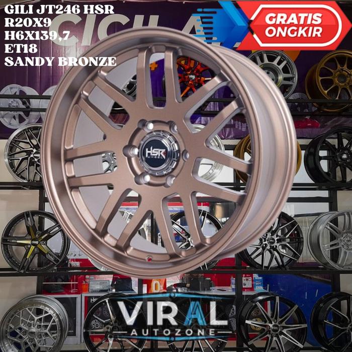 Velg Mobil Ring 20 Original HSR Gili R20 Bronze dop untuk VRZ Anps Blazer dll