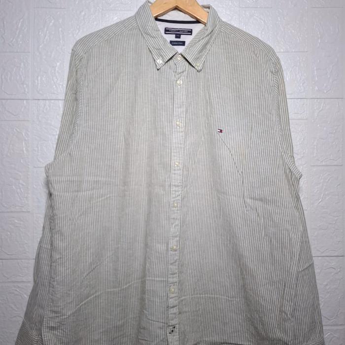KEMEJA STRIPED LINEN TOMMY HILFIGER SECOND (size besa)
