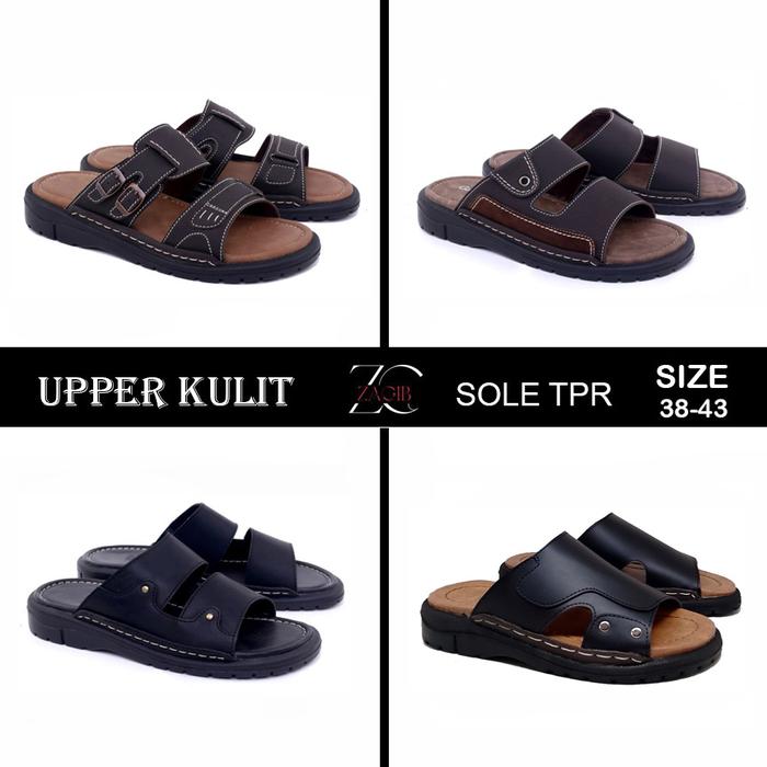 sandal bata pria kulit coklat/sendal casual cowo C5 sandal santai laki