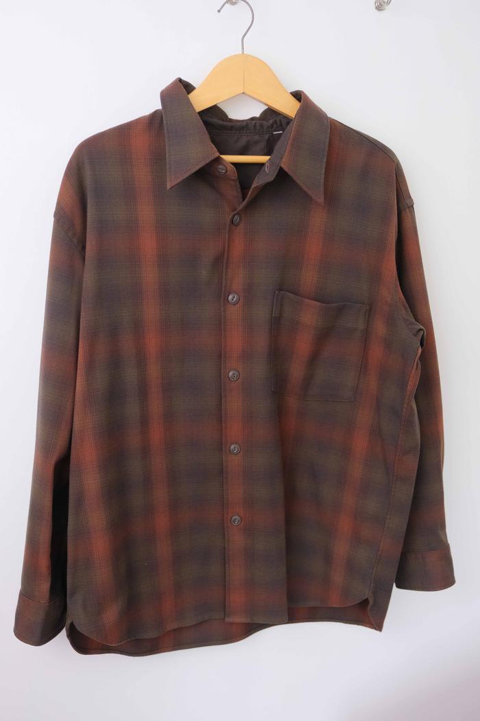 Uniqlo Kemeja Flannel Heavy Original Olive