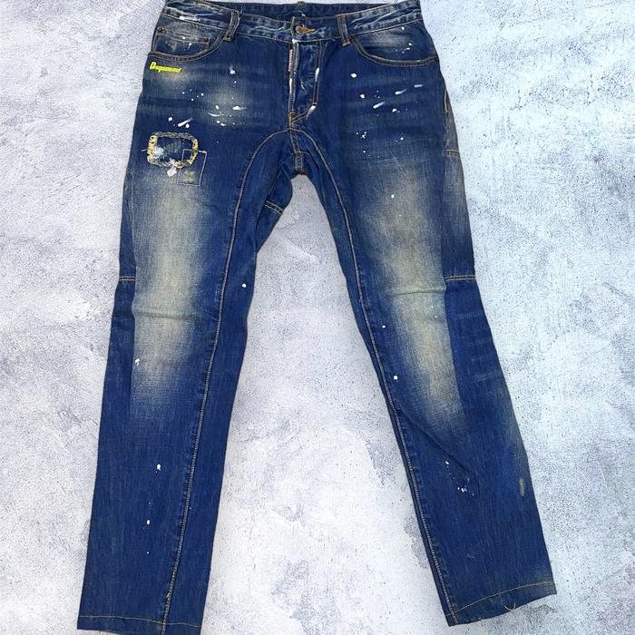 Dsquared paint denim jeans authentic original