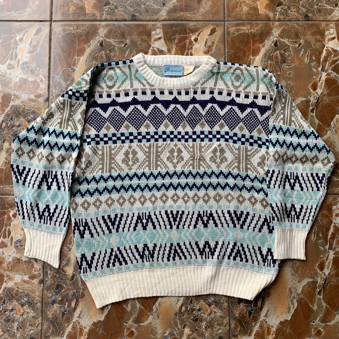 Sweater knitwear vintage tribal pattern coogie
