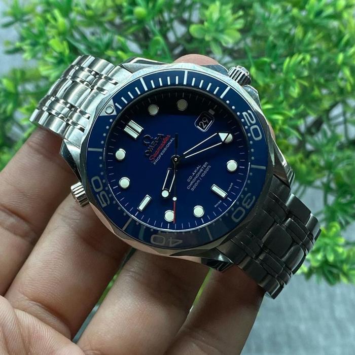 Omega Seamaster Professional Co Axial Chronometer 300M Blue Dial Ceramic Bezel Automatic 41mm