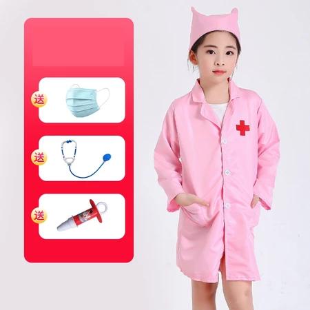Kostum Medical gown bahan Poliester/Baju Dokter Anak Dan Stetoskop Kecil