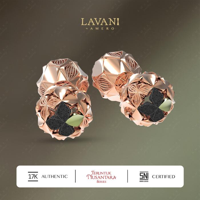 Amero Jewellery Teruntuk Nusantara Rahajeng Anting Emas Lavani 17K
