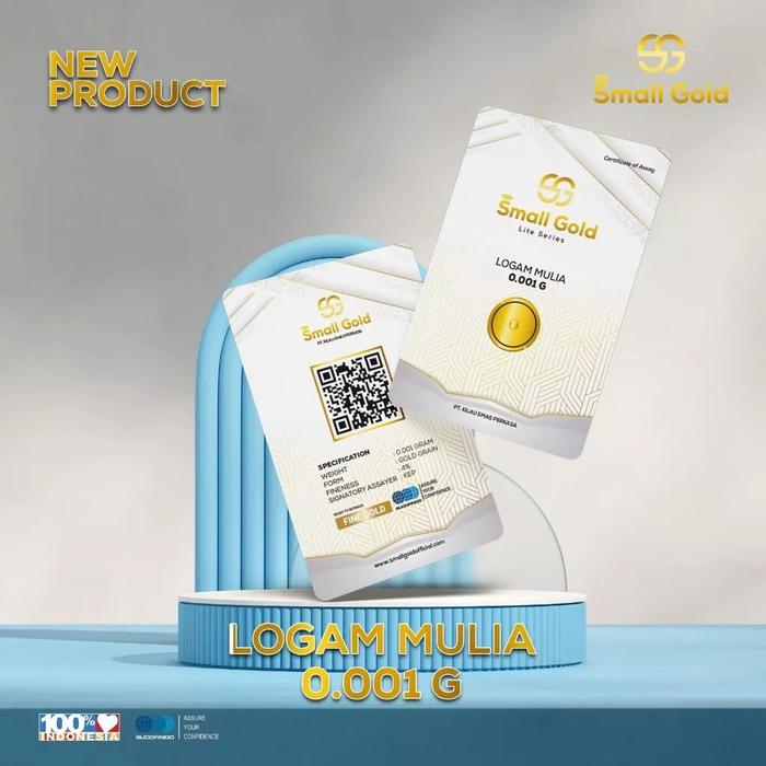 Emas 0.001 gram SMALL GOLD Logam mulia asli minigold mini gold Baby Gold Babygold emas mini toko ema