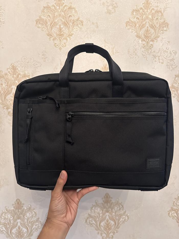 Porter Japan 2 Way Briefcase Laptop Bag Sleeve Black - tas laptop porter
