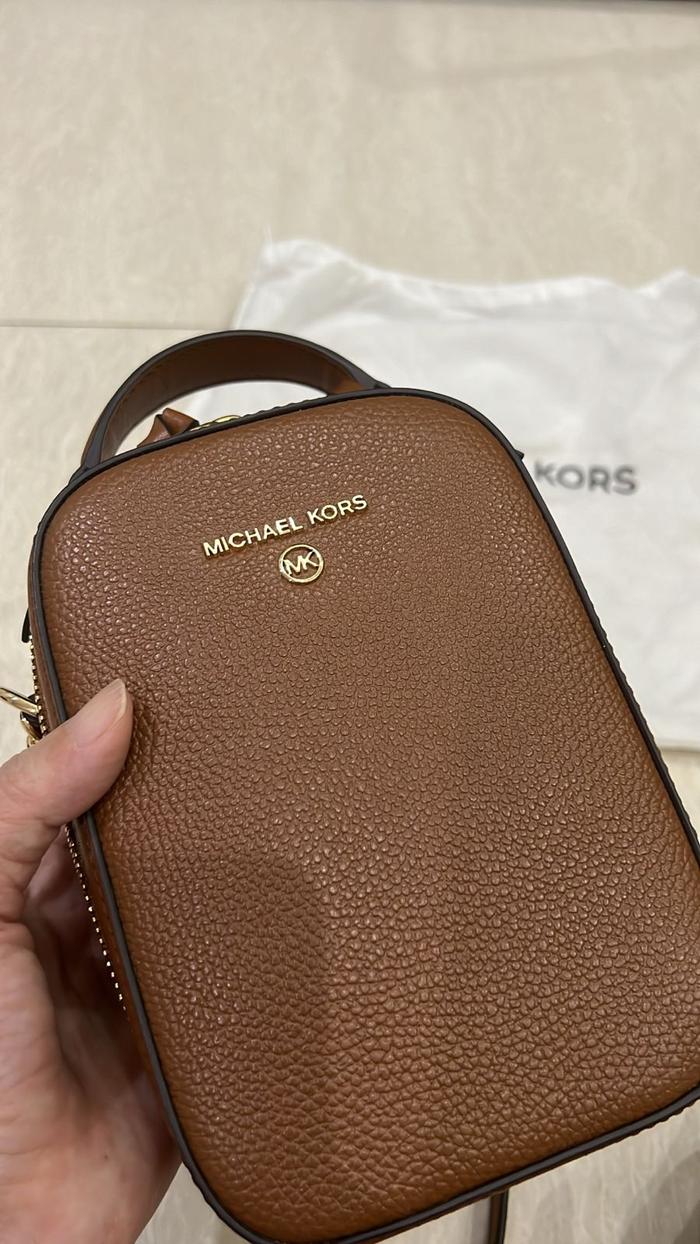MK Jet Set Charm Small North South Phone Crossbody Bag Preloved Mulus 90%
