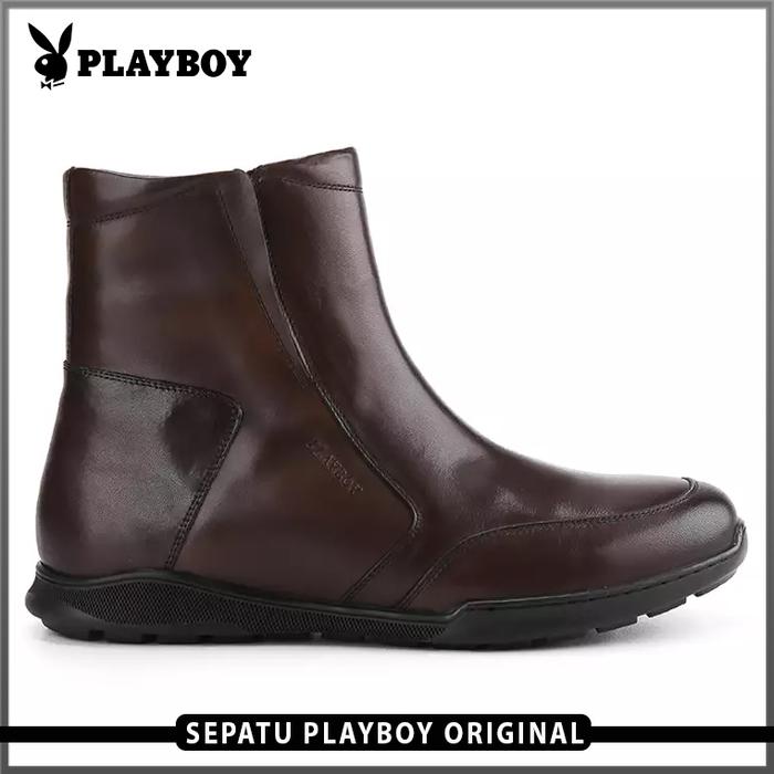 SEPATU PLAYBOY ORIGINAL BOOT PRIA COKLAT PL30