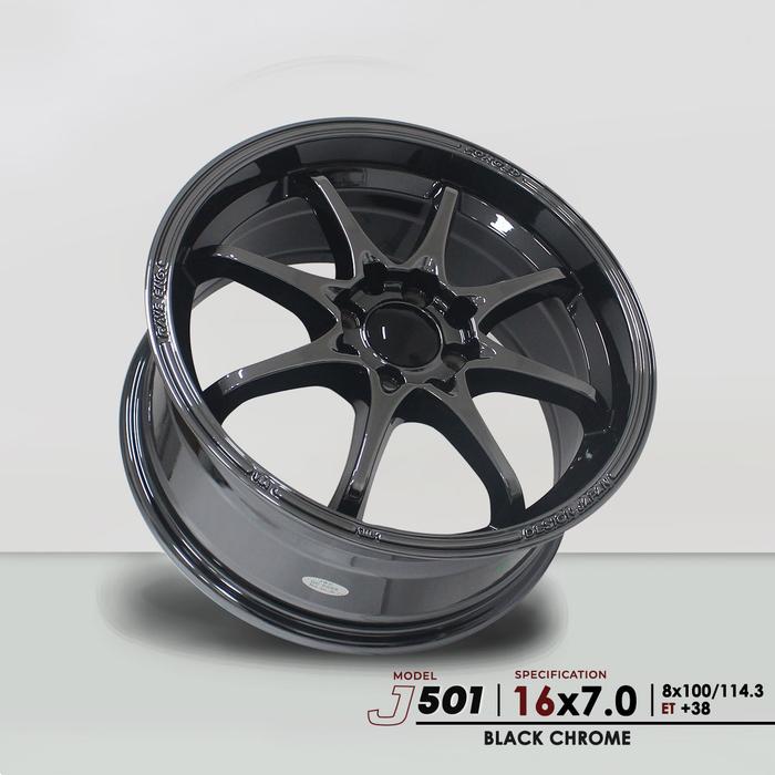 J501 BLACK CHROME VELG JF LUXURY R16