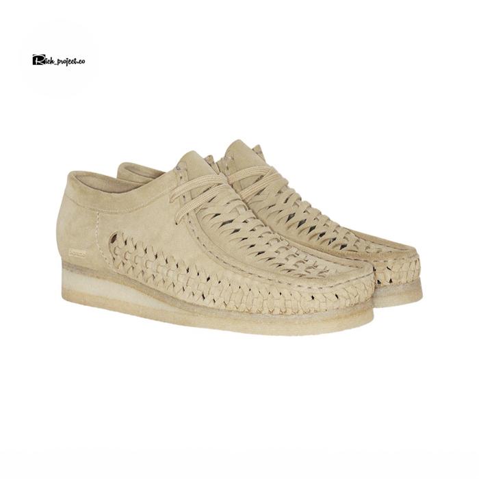 CLARKS WALLABEE x SUPREME FW21 Woven Tan