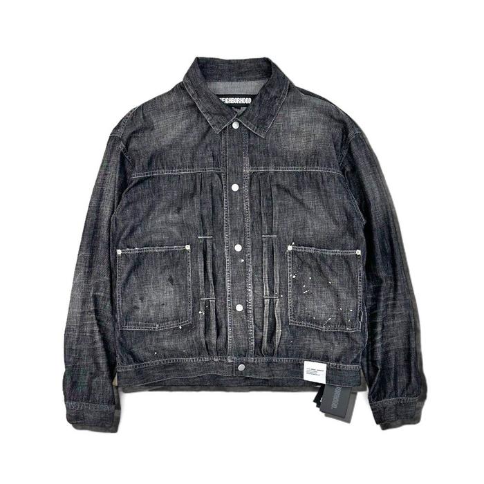 Jaket NEIGHBORHOOD Washed Lightweight Denim Black Original
