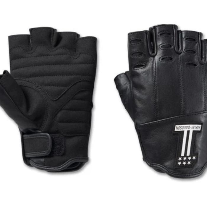 HARLEY_DAVIDSON GLOVE MEN'S FINGER LESS LEATHER LOYALIST SARUNG TANGAN KULIT HARLEY 98138-23VM