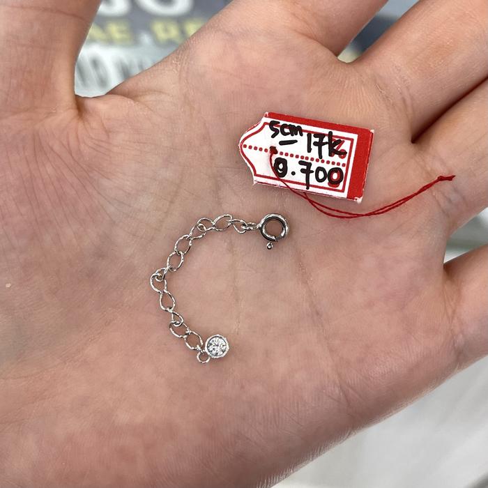 Extension gelang / extension kalung 5cm emas 75% 750 17k