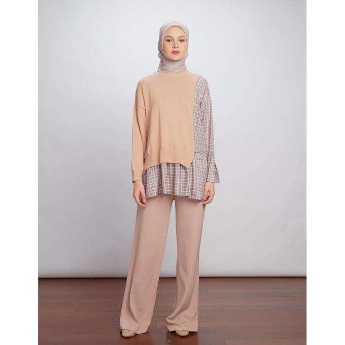 [DISKON] JULIA TUNIC TAN - ALEZA LABEL | TUNIC WANITA | ATASAN WANITA | ALEZA LABEL