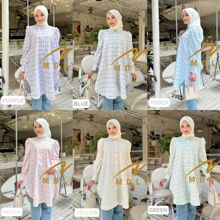 [PROMO] MDLY ORIGINAL TERBARU BAJU ATASAN WANITA LAUDY TUNIC BY MDLY TUNIK MDLY TERBARU