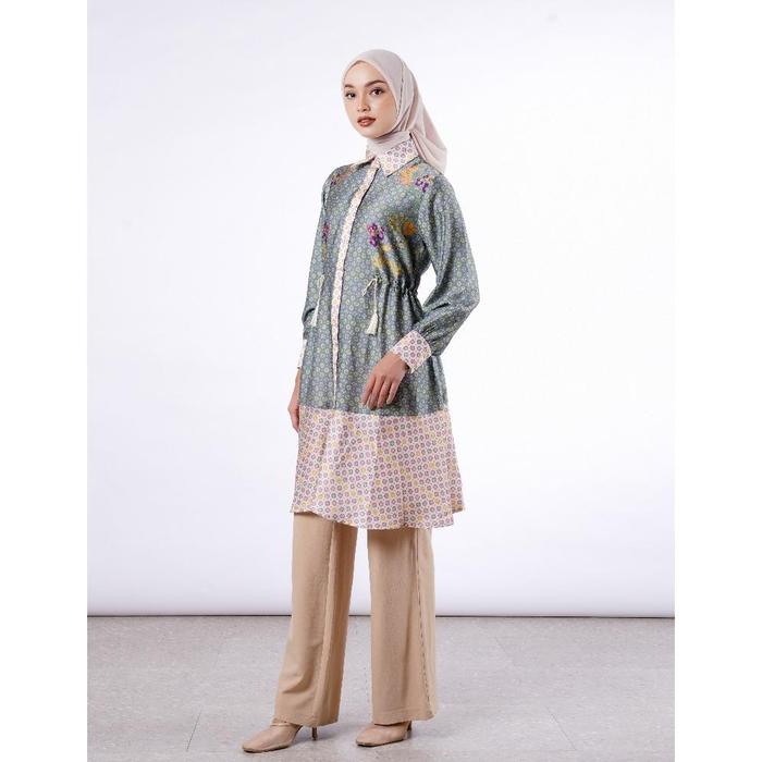 [GARANSI] MICA TUNIC GREEN - ALEZA LABEL | TUNIK WANITA | BUSUI FRIENDLY | TUNIK MUSLIM | ALEZA