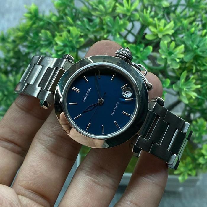 Cartier Pasha Blue Dial 2324 Automatic 35mm