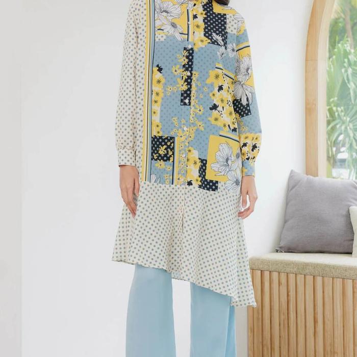 [READY] GARDAN TUNIC YELLOW - ALEZA LABEL | TUNIK WANITA | BUSUI FRIENDLY | TUNIK MUSLIM | ALEZA