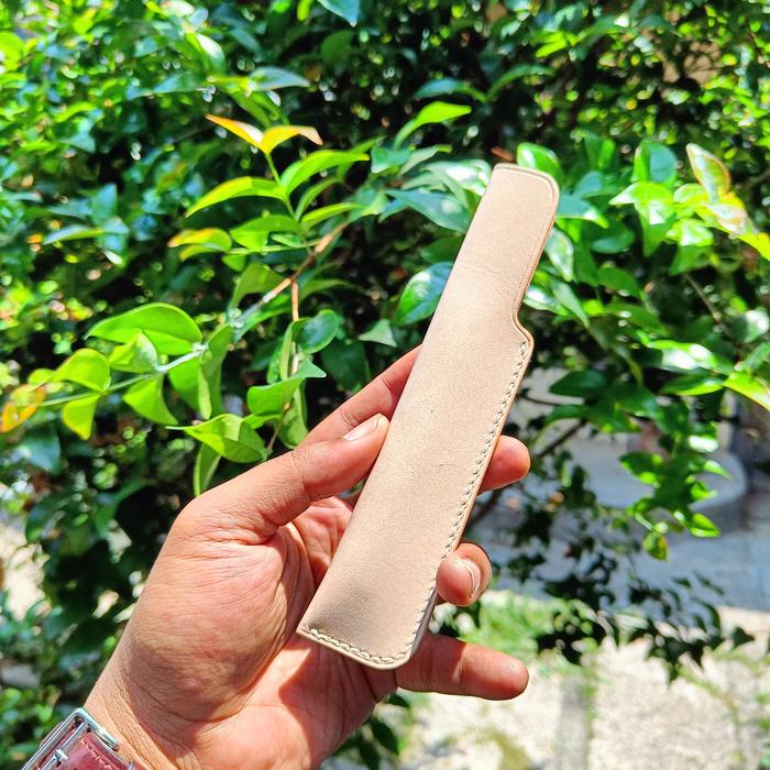 Leather Pen Case 1 Fountain Sleeve Case kulit asli 1 Pen Stationery
