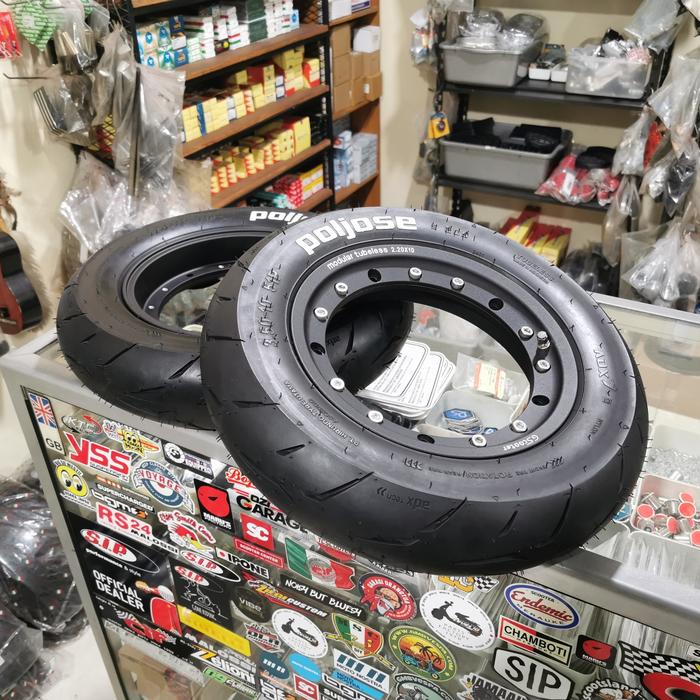 Velg Tubeless Vespa Ring 10 Modular Gscooter Black set Ban Adx moto Poljose S205 Sport Touring Ring 