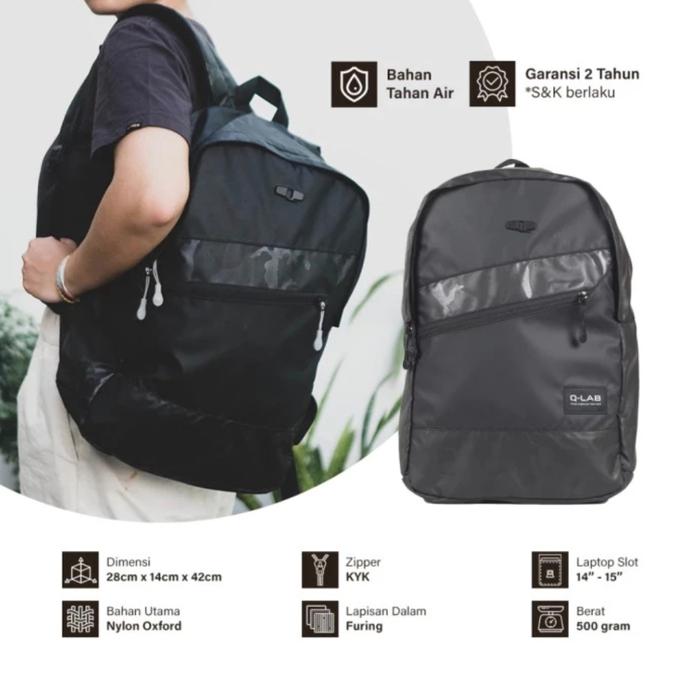 Tas Ransel Q-LAB 186085 + Raincover Original