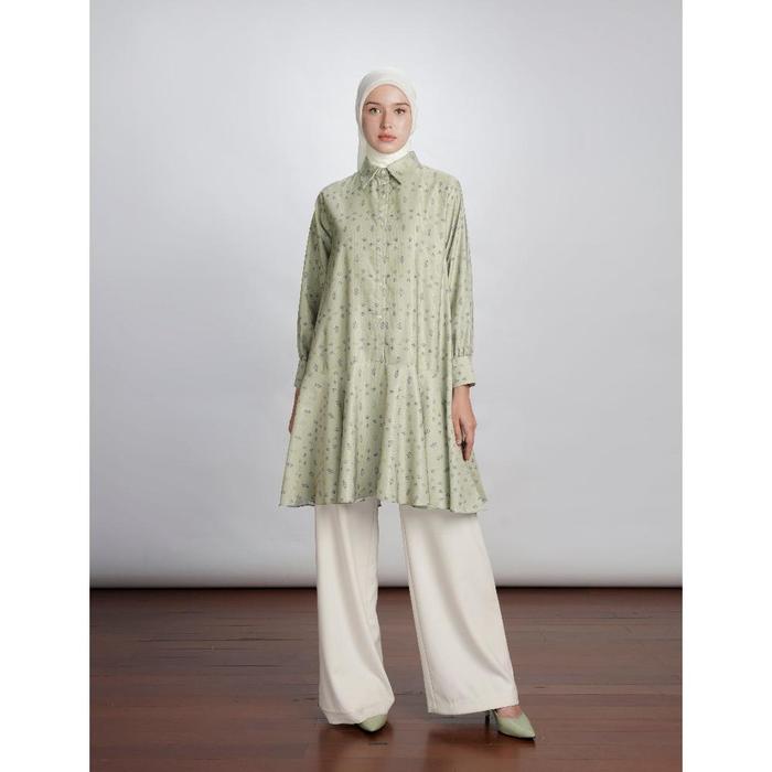 [DISKON] AYURA TUNIC LIME - ALEZA LABEL | TUNIK WANITA | BUSUI FRIENDLY | TUNIK MUSLIM | ALEZA