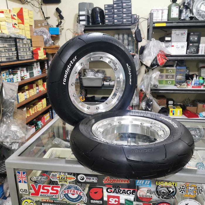 Velg Tubeless Vespa Ring 10 Modular Gscooter Polish set Ban Milleprimo Road Rsx003 soft compound Rin