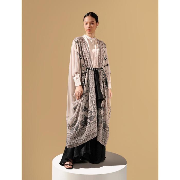 [SIAP KIRIM] RAENA TUNIC OUTER BEIGE - ALEZA LABEL | TUNIK WANITA | BUSUI FRIENDLY | TUNIK MUSLIM | 