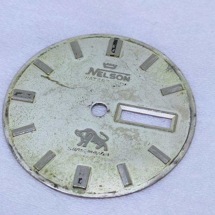 Dial jam tangan antik ori swiss vintage nelson watch klasik part arloji lawas