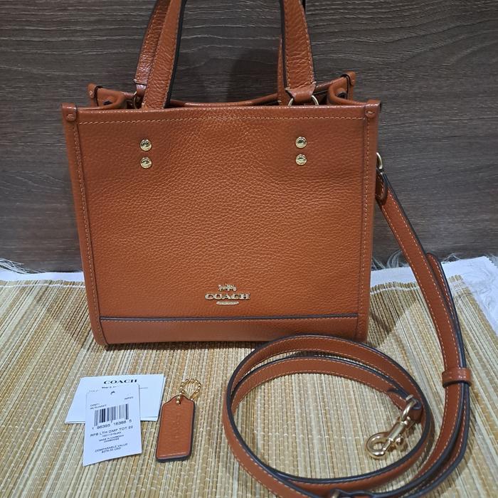 Coach Preloved Leather Dempsey Tote 22 Sunset