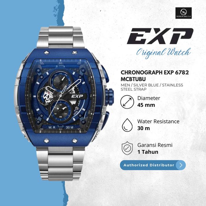 EXPEDITION EXP 6782 / EX6782 - JAM TANGAN PRIA TANGGAL DAN CHRONO AKTIF STRAP STAINLESS STEEL ORIGIN