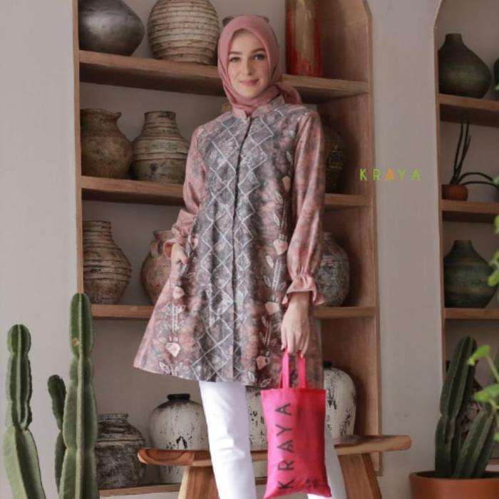 [PROMO] ALESHA TUNIC LIDYA & WALNUT BATIK SASIRANGAN TUNIK WANITA