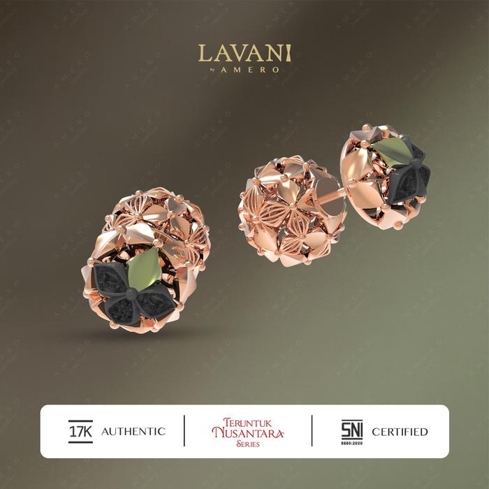 Amero Jewellery Teruntuk Nusantara Reswara Anting Emas Lavani 17K