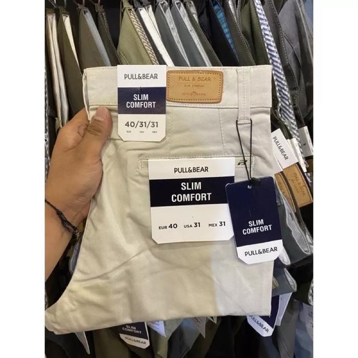 Celana Chino Pria Slimfit Original Pull And Bear