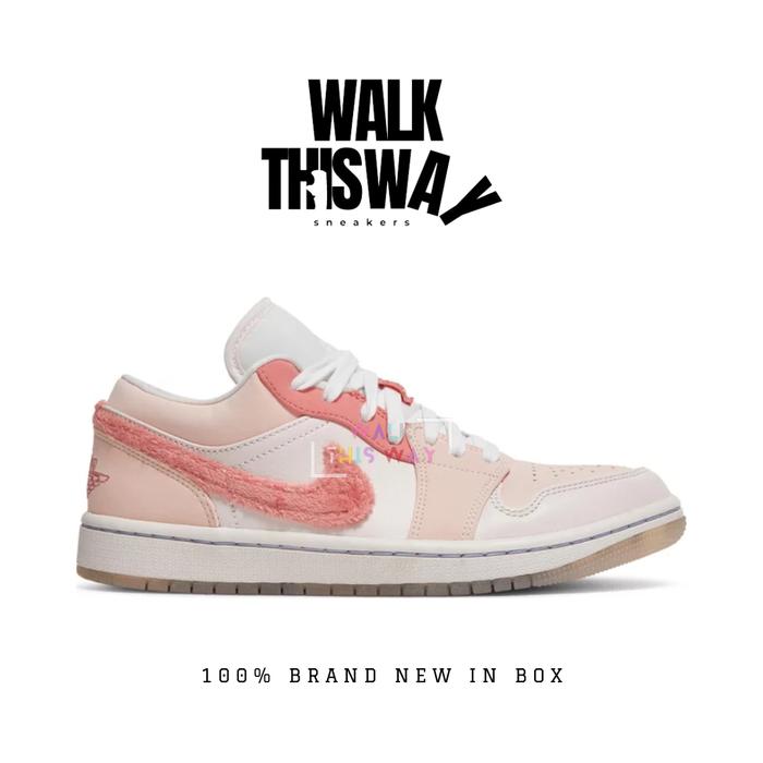 sepatu wanita sneakers air jordan 1 low mighty full / sepatu jordan / sneakers wanita / pink
