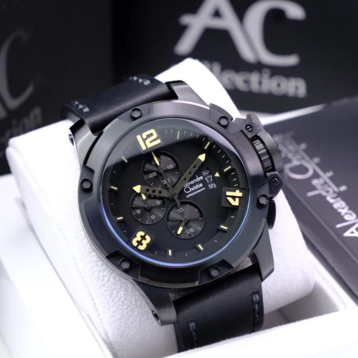ALEXANDRE CHRISTIE AC 6295 FULL BLACK AC6295 PRIA ORIGINAL,,LEATHER